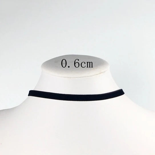 Korean Fashion Womens Accessoires Punk Gothic Soft Black Velvet Choker Necklace Girl Neck Jewelry Colar Feminino