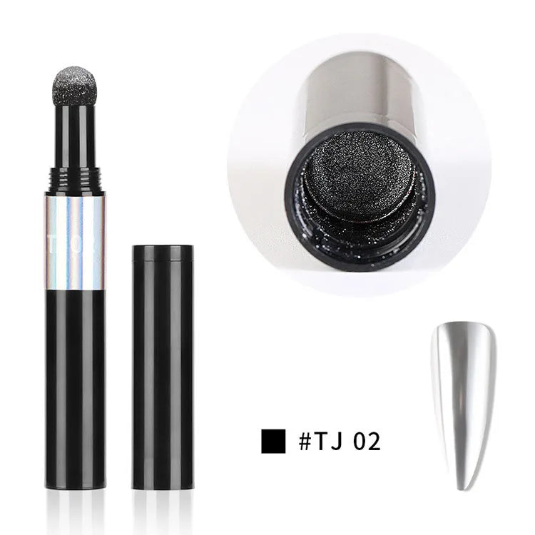 Nail Art Glitter Mirror Powder Air Cushion Magic Pen Effect Chrome Pigment For Decorations UV Gel Polish Dust Nail Decor