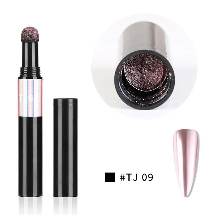 Nail Art Glitter Mirror Powder Air Cushion Magic Pen Effect Chrome Pigment For Decorations UV Gel Polish Dust Nail Decor