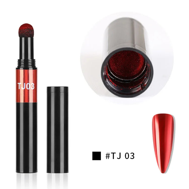 Nail Art Glitter Mirror Powder Air Cushion Magic Pen Effect Chrome Pigment For Decorations UV Gel Polish Dust Nail Decor