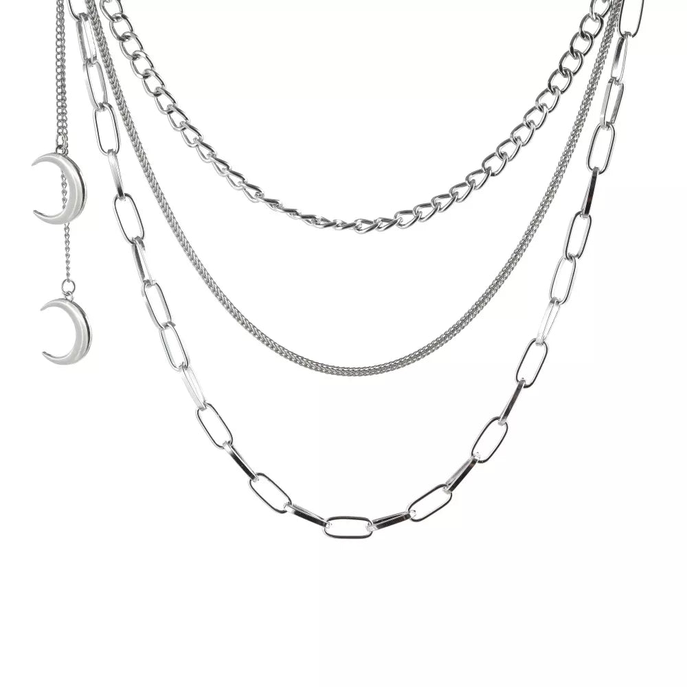 Moon Pendants Chain On The Jeans Pants Women Keychains for Men Unisex Egirl Eboy Harajuku Goth Aesthetic Accessories