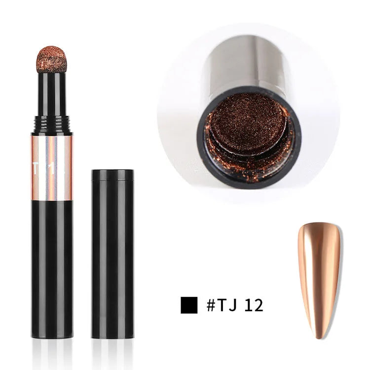 Nail Art Glitter Mirror Powder Air Cushion Magic Pen Effect Chrome Pigment For Decorations UV Gel Polish Dust Nail Decor