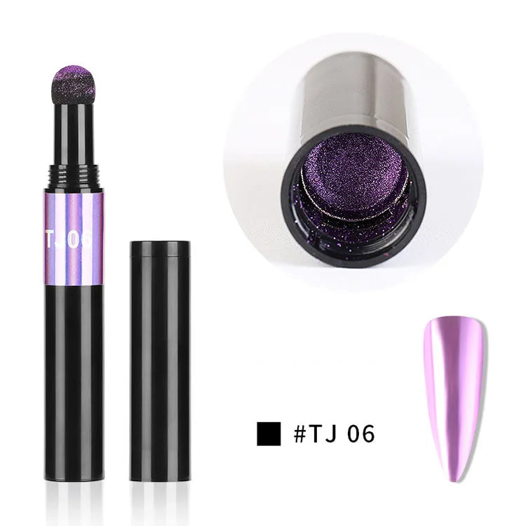 Nail Art Glitter Mirror Powder Air Cushion Magic Pen Effect Chrome Pigment For Decorations UV Gel Polish Dust Nail Decor