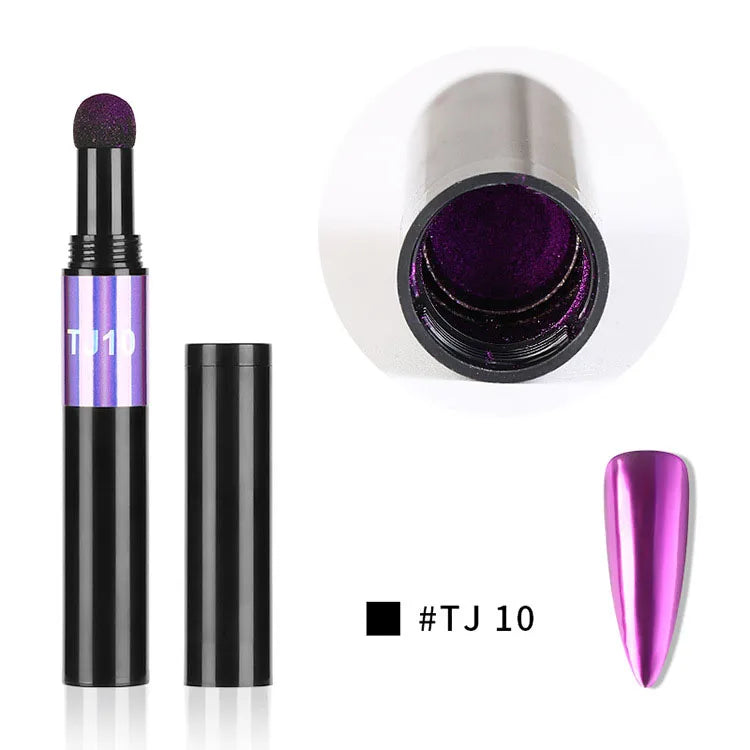 Nail Art Glitter Mirror Powder Air Cushion Magic Pen Effect Chrome Pigment For Decorations UV Gel Polish Dust Nail Decor