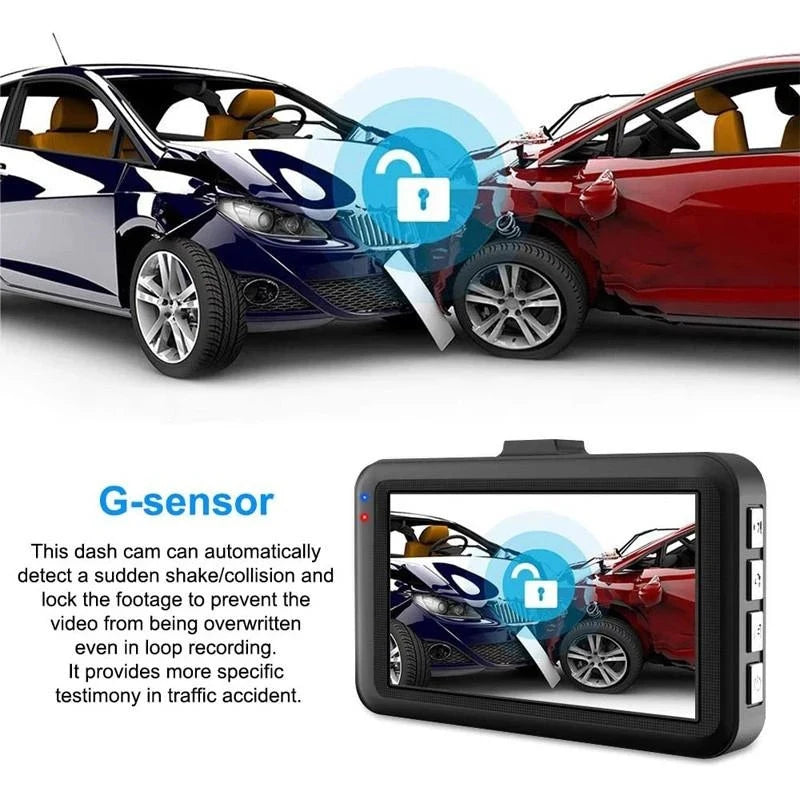 3 Inch Ful HD 1080P Driving Recorder Car DVR Night Camera Loop Recording Parking Monitoring Dashcam Video Registrar