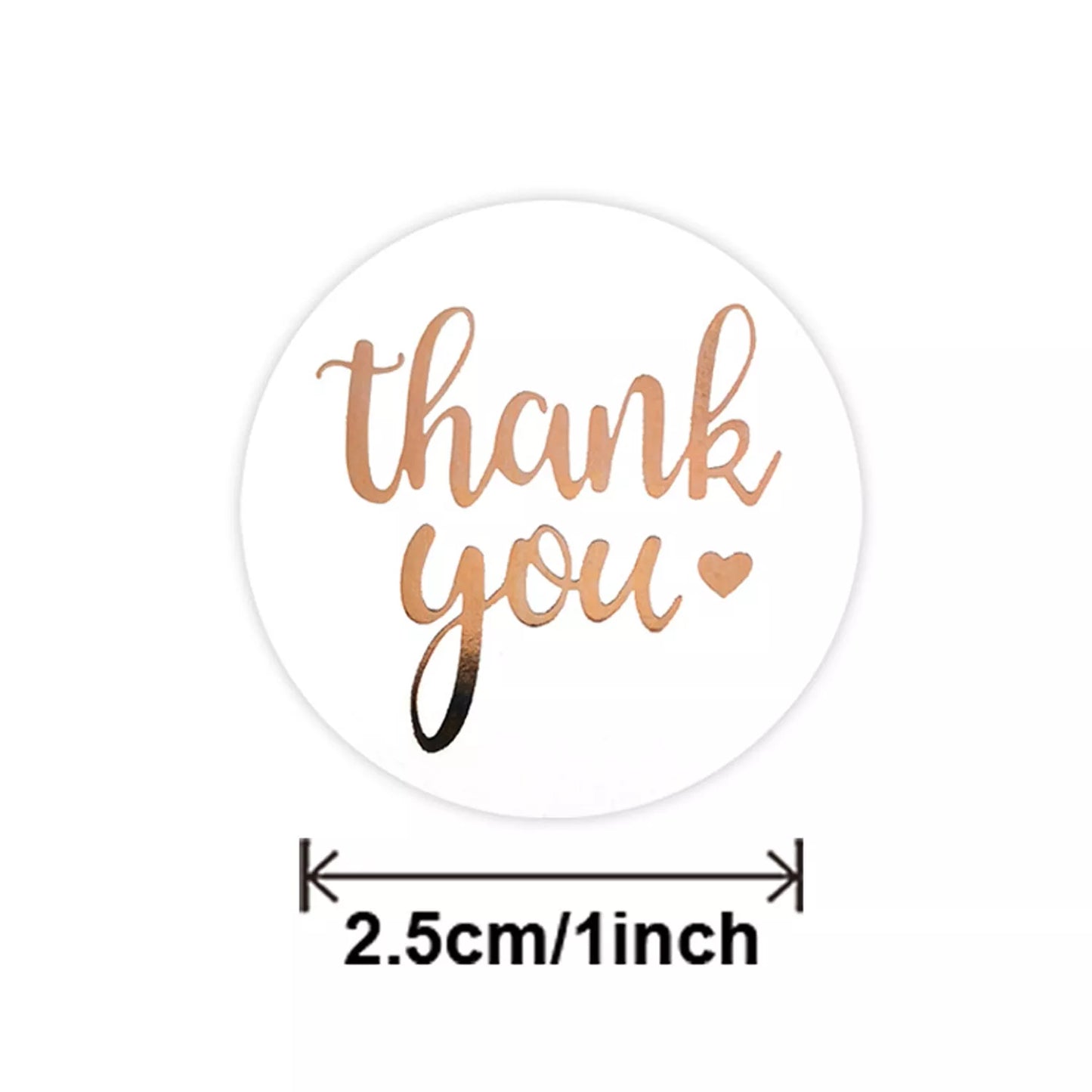 100-500pcs Rose Gold Foil Thank You Sticker For Small Business Gift Seal Labels Shipping Sticker for Decoration Envelope