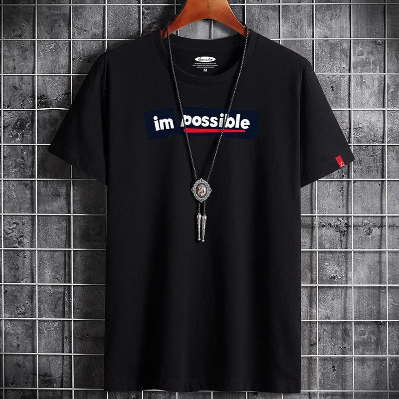 2021 Newest T Shirt for Men Clothing Fitness White O Neck Man T-shirt For Male Oversized Anime S-6XL New Men T-shirts Goth Punk