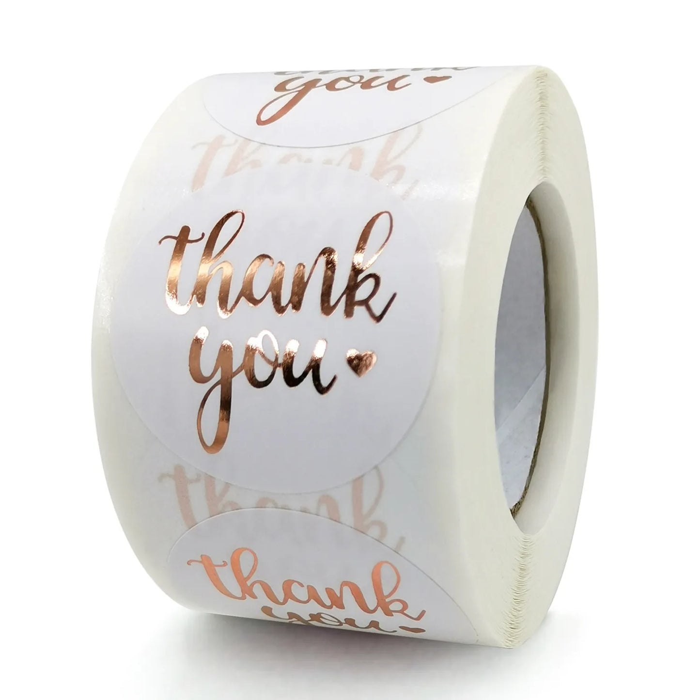 100-500pcs Rose Gold Foil Thank You Sticker For Small Business Gift Seal Labels Shipping Sticker for Decoration Envelope