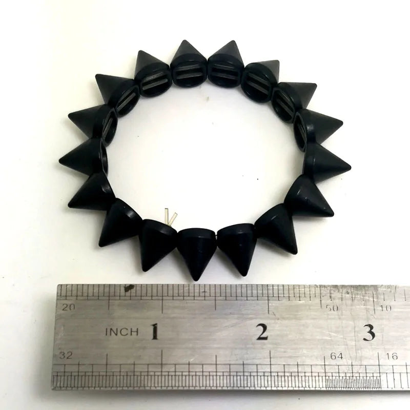 Spikes Elastic Bracelet Stretch Rivets Punk Style Bangle Bracelet Hip Hop Party Fashion Jewelry For Ladies Metal Alloy