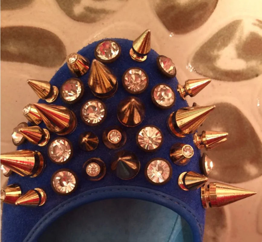 All Kinds of Gold Metal Screwback Cone Studs Bullet Spike Stud Punk Bag Belt Shoes Clothes Leathercraft Cone Rivet DIY