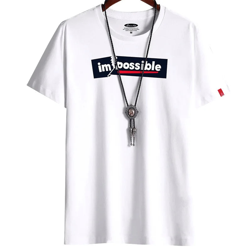 2021 Newest T Shirt for Men Clothing Fitness White O Neck Man T-shirt For Male Oversized Anime S-6XL New Men T-shirts Goth Punk