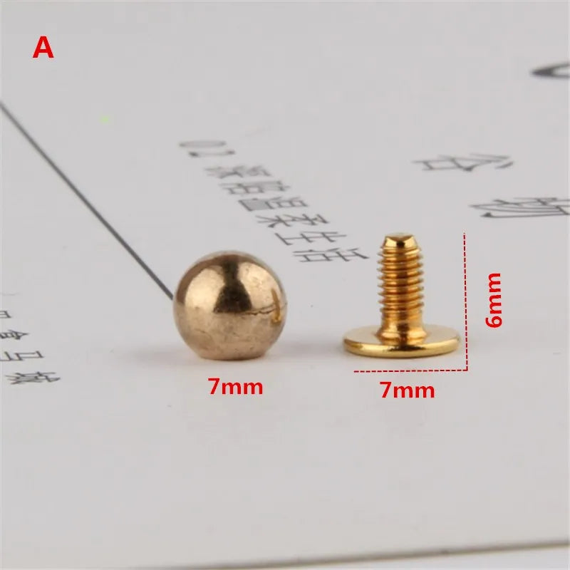 All Kinds of Gold Metal Screwback Cone Studs Bullet Spike Stud Punk Bag Belt Shoes Clothes Leathercraft Cone Rivet DIY