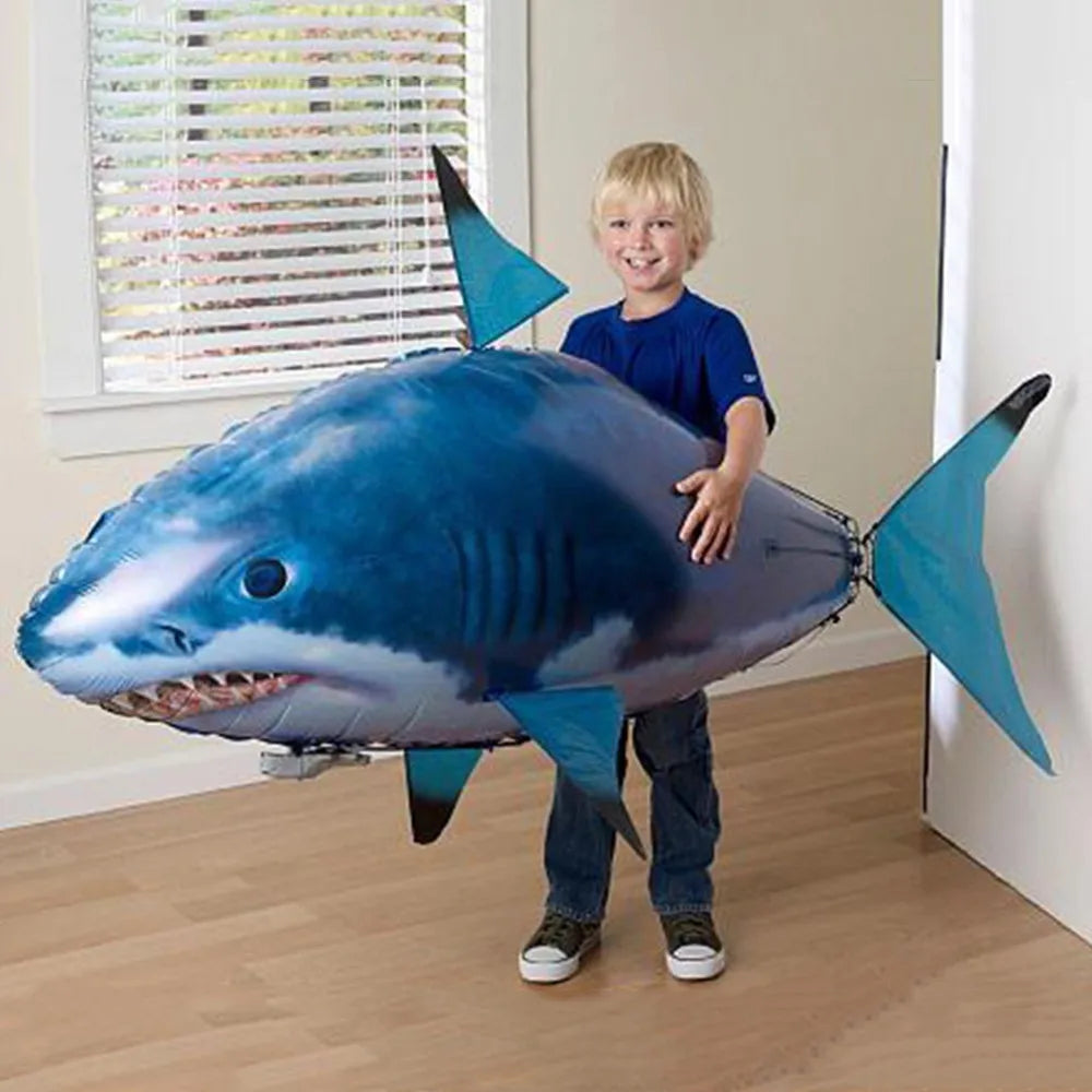 Inflatable Remote Control Shark Toys Air Swimming RC Animal Radio Fly Balloons Clown Fish Animals Novel Toy For Children Boys