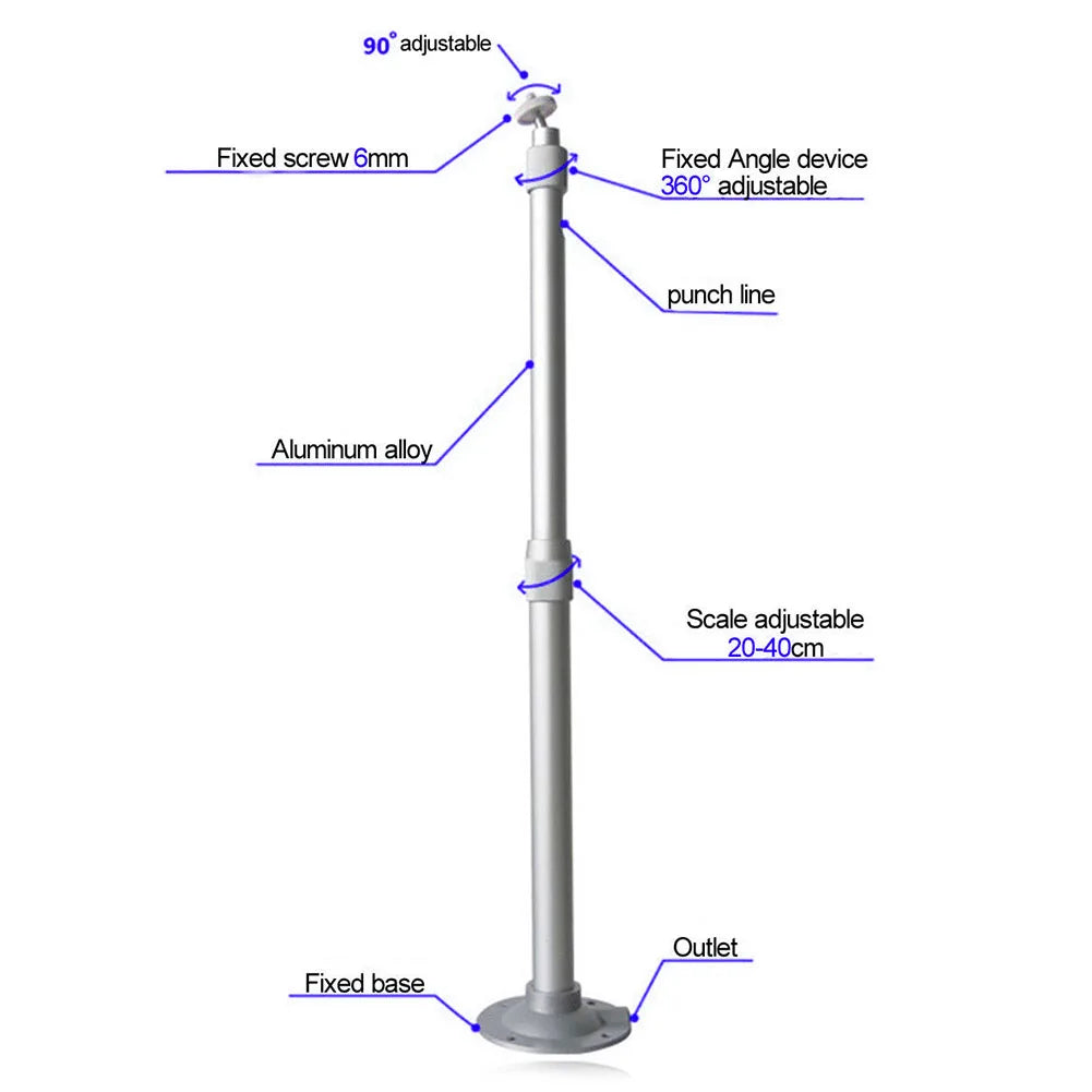 Universal 20-40cm Projector Ceiling Wall Mount Aluminium Bracket 15KG Capacity 360 Degree Adjustable Projector Ceiling Mount St