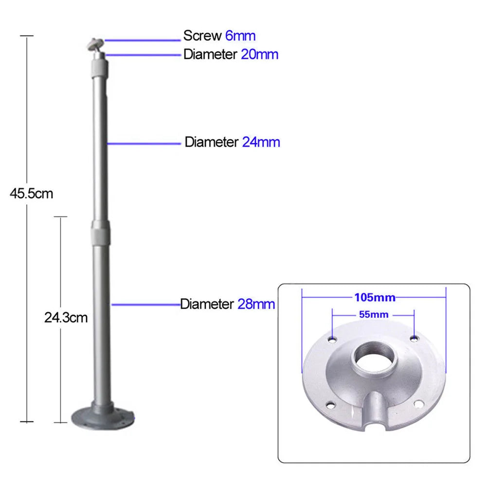 Universal 20-40cm Projector Ceiling Wall Mount Aluminium Bracket 15KG Capacity 360 Degree Adjustable Projector Ceiling Mount St
