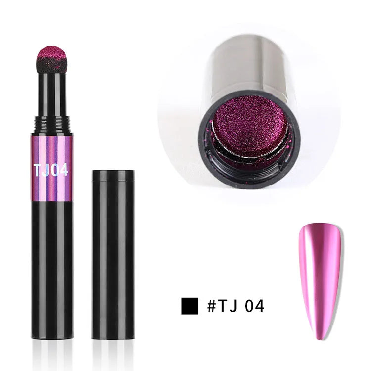Nail Art Glitter Mirror Powder Air Cushion Magic Pen Effect Chrome Pigment For Decorations UV Gel Polish Dust Nail Decor
