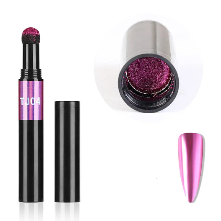 Nail Art Glitter Mirror Powder Air Cushion Magic Pen Effect Chrome Pigment For Decorations UV Gel Polish Dust Nail Decor