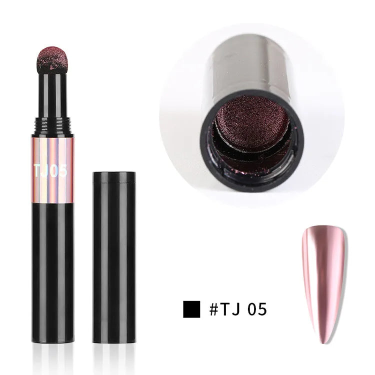 Nail Art Glitter Mirror Powder Air Cushion Magic Pen Effect Chrome Pigment For Decorations UV Gel Polish Dust Nail Decor