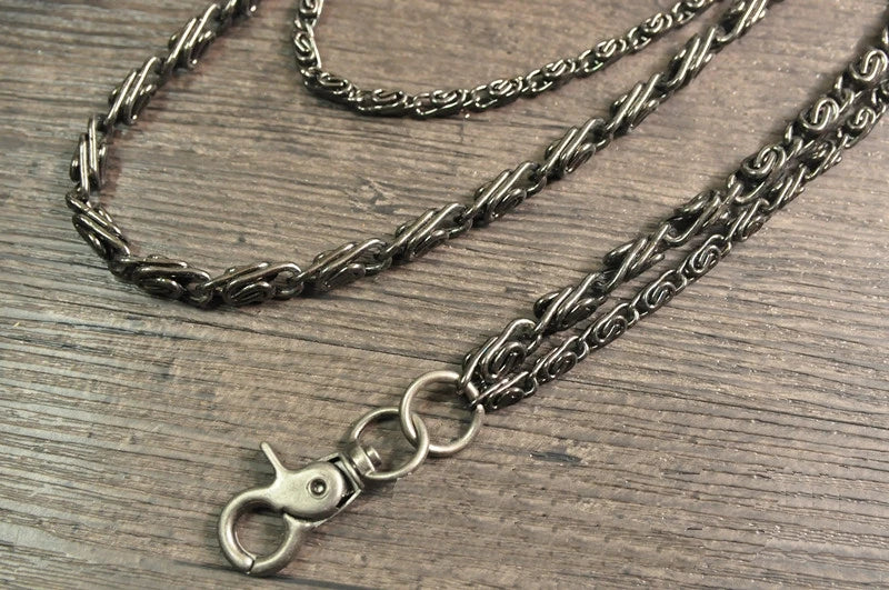 Women Men's Motorcyle Keychain Belt Chains Rock Punk Double chain Cowboy Cowgirls Pants Trousers Chain Biker Wallet Accessories