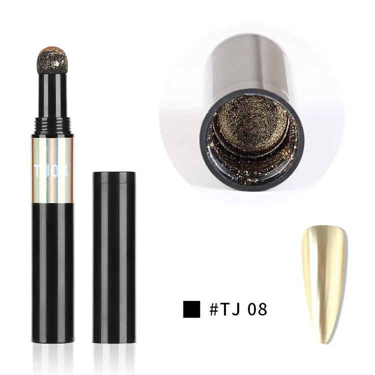Nail Art Glitter Mirror Powder Air Cushion Magic Pen Effect Chrome Pigment For Decorations UV Gel Polish Dust Nail Decor