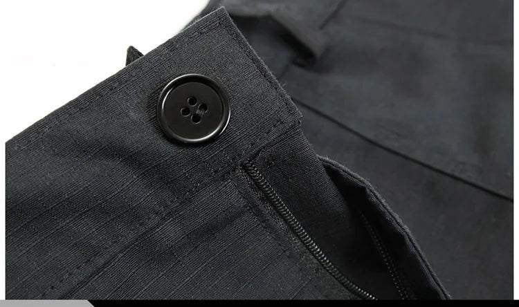 Black Utility Cargo Pants Sweatpants - Durable Work Trousers with Multi-Pockets, Comfort Fit for Outdoor Sports & Daily Casual