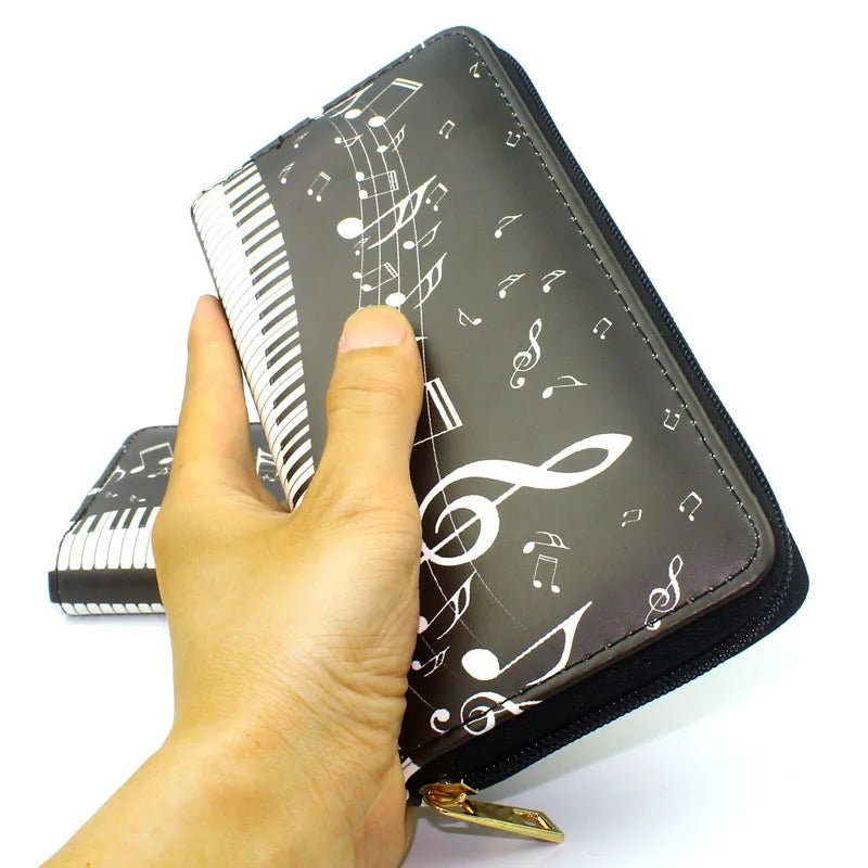Fashion Lady Purses Women Zipper Wallets Piano Music Note Money Bag Woman Wallet Handbag Female Coin Purse Billfold Dropshipping