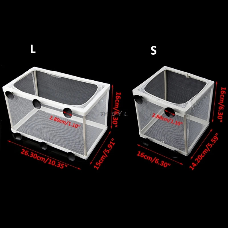 Aquarium Fish Tank Double Breed Incubator Breeder Rearing Trap Box Hatchery S/L