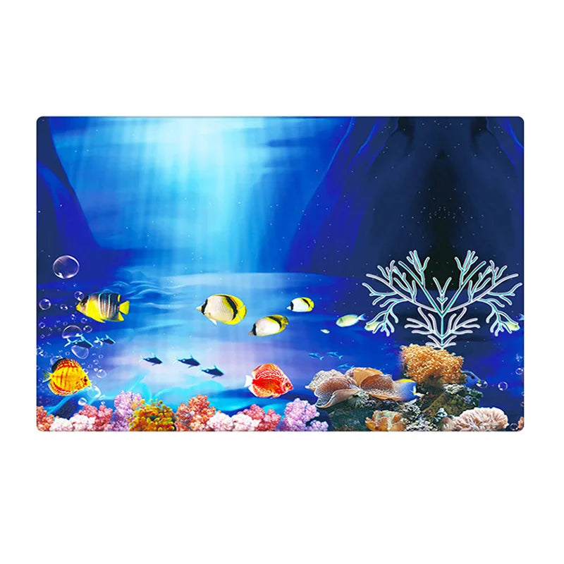 Background for Aquarium 3d Sticker Poster Fish Tank Aquarium Background accessories Decoration Ocean Plant Aquascape Painting