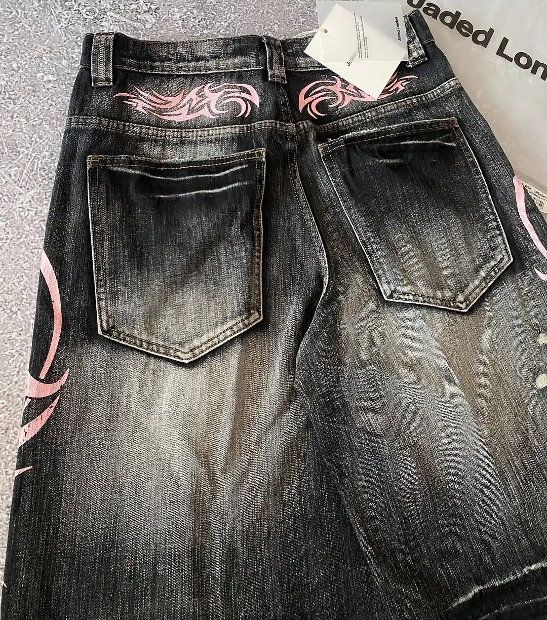 Streetwear Y2K Popular Denim Shorts Tassels Design Vintage Shorts Man Hip Hop Fashion Harajuku Punk High Waist Wide Leg Pants