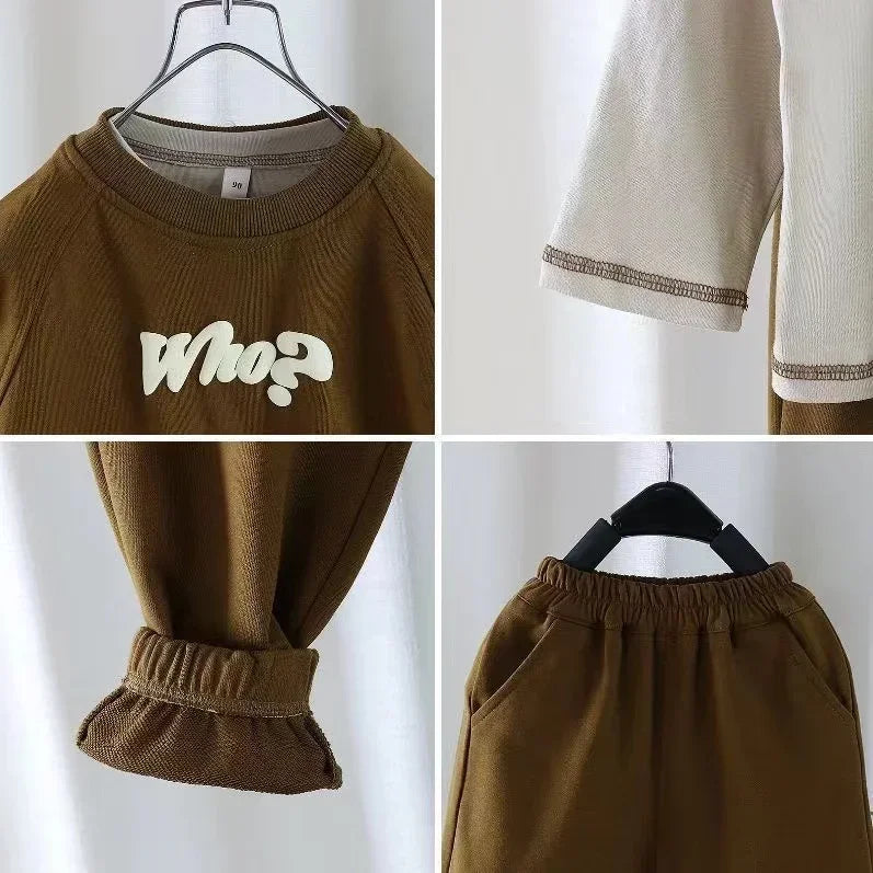 1-5Yrs Boy Set Outfit Spring Baby Girl Kid Clothes Set Children Sports Waistcoat +t Shirt and Pants 3pcs Suit Cotton Tracksuit