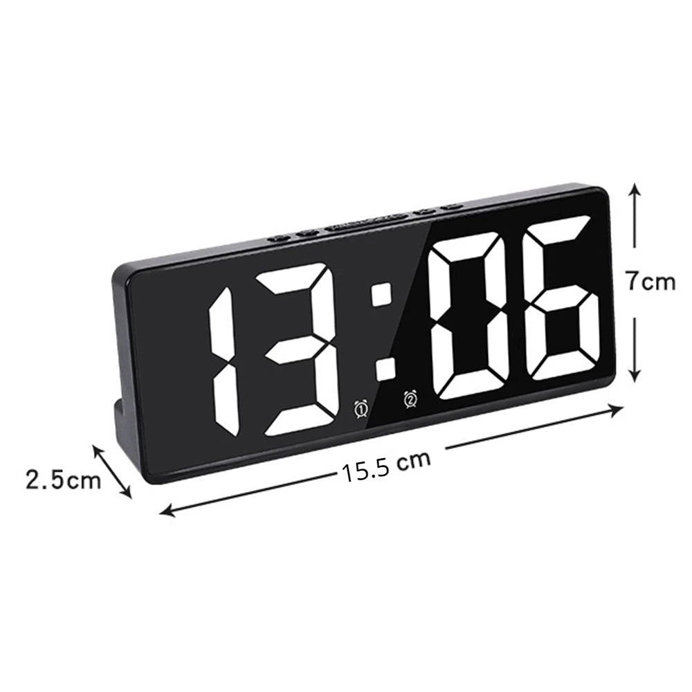 Digital Alarm desk Clock for A Bedroom LED Clock with Temperature Electronic Table Date Display with Large Screen Home Decor