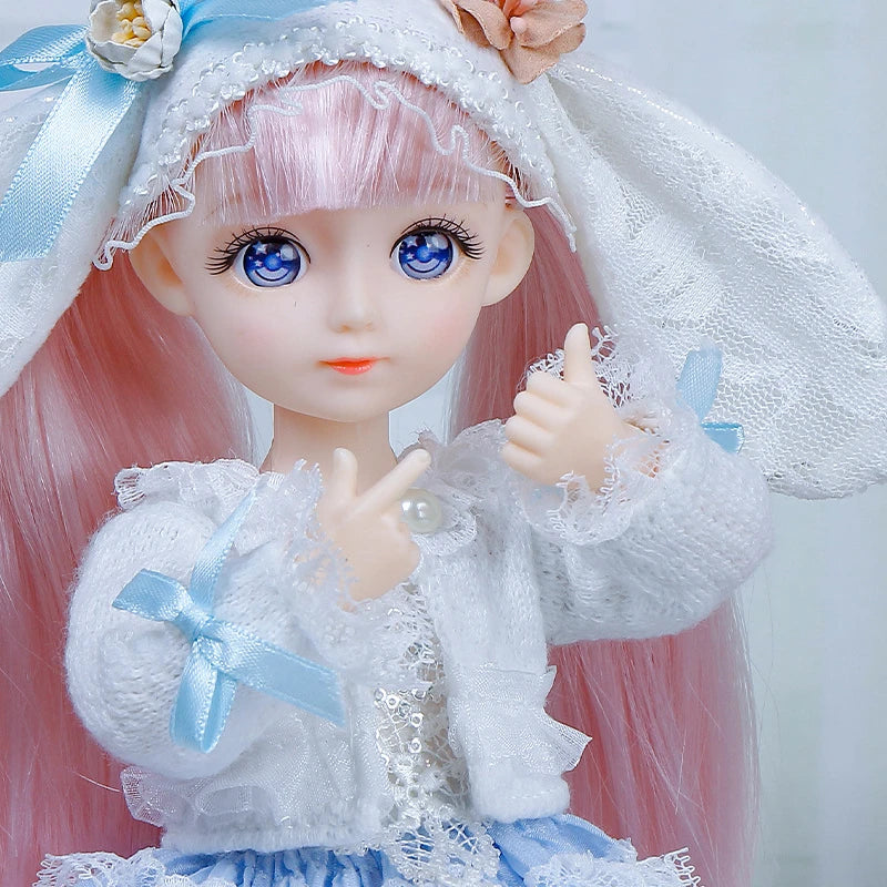 Fashion 1/6 Bjd Doll or Dress Up Clothes Accessories 30cm Princess Doll Kids Children's Girl Birthday Gift Toys