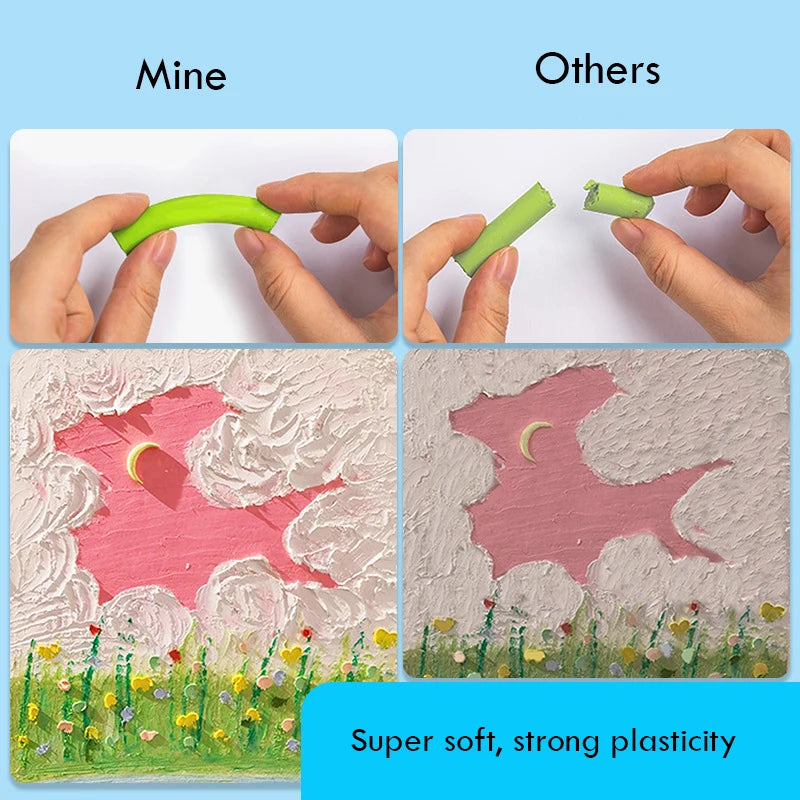 Oil Pastel Soft Heavy Color Oil Painting Stick Color 12/24/36/48 Professional Drawing Colors Strong Stacking Texture Can Washing