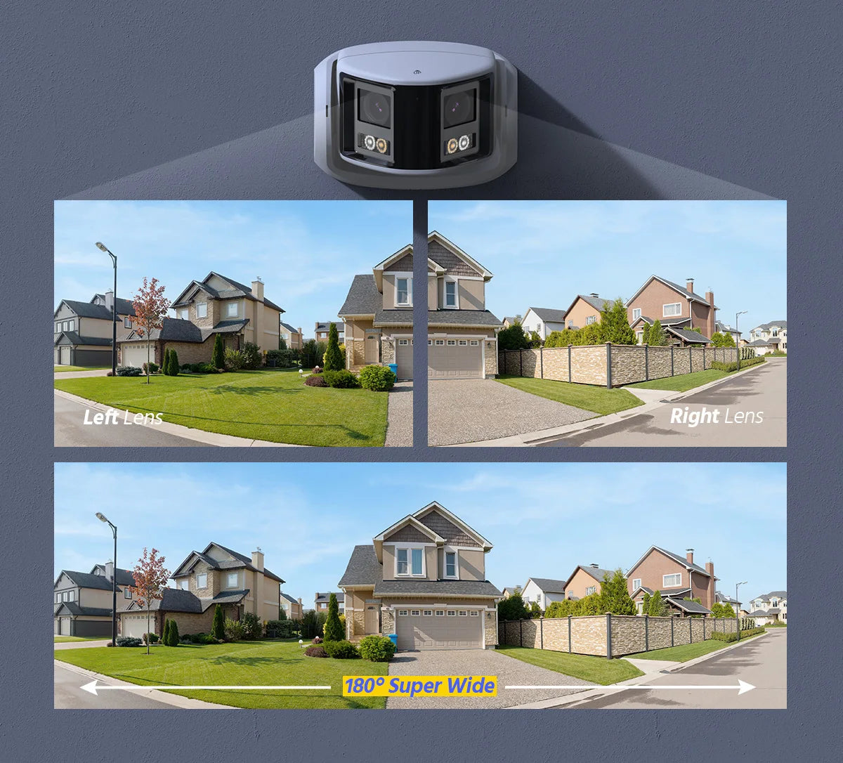 ANNKE 4K Camera Security Panoramic Dual Lens Human Detect Auto Track Two Way Audio IP Camera Dual Lens Poe 180° Wide View Angle