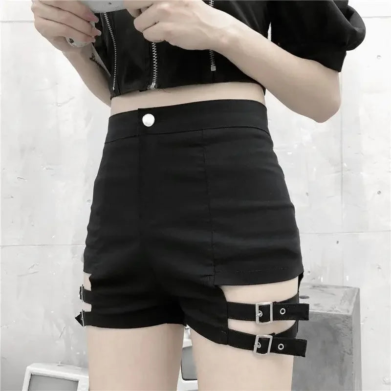 Sexy Woman Short Pants Coquette Black High Waist Shorts for Women Streetwear Jorts Aesthetic Elasticty Kpop Casual Hot Comfy XL