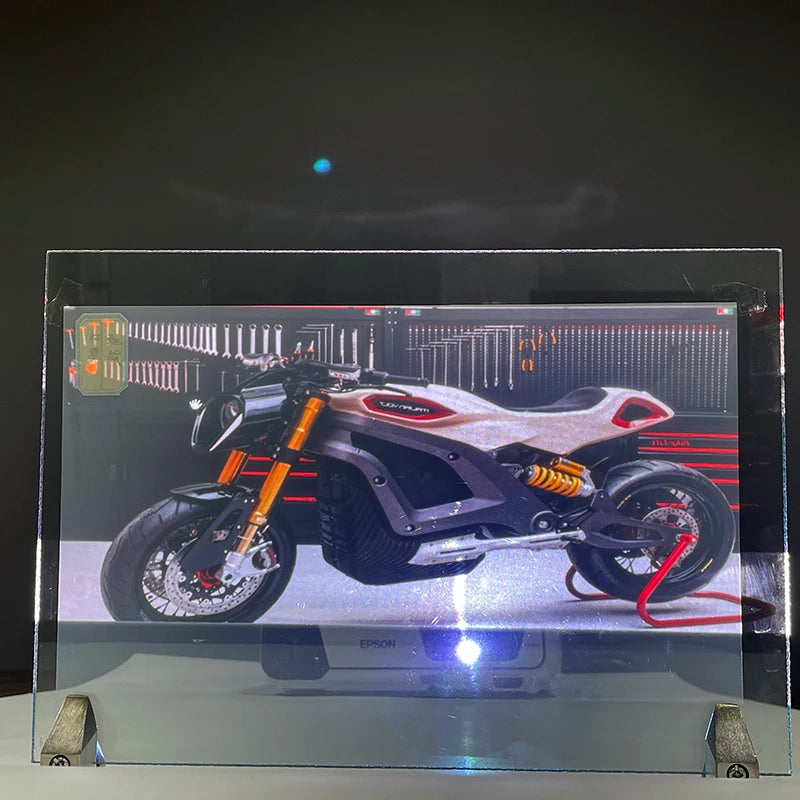 3D Transparent Holographic Projection Screen Adhesive Rear Projection Film For Exhibition Hall Ddvertising Different Size