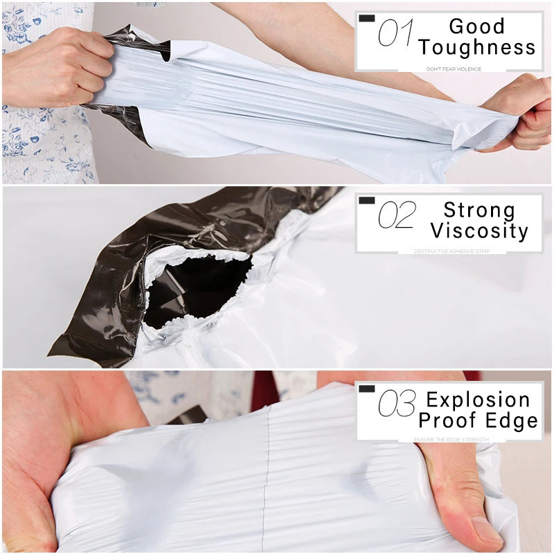100PCS Custom Courier Bag Shipping Express Envelope Storage Mailing Bags Self Adhesive Seal Packaging Clothing Small Business