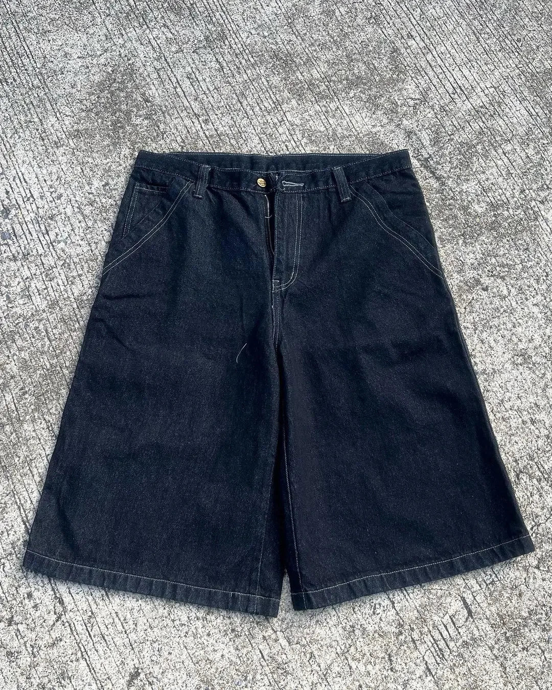 2025 American New Fashion Letter Embroidery Printing Casual Denim Shorts MenY2K Gothic Harajuku Popular Joker Denim Shorts