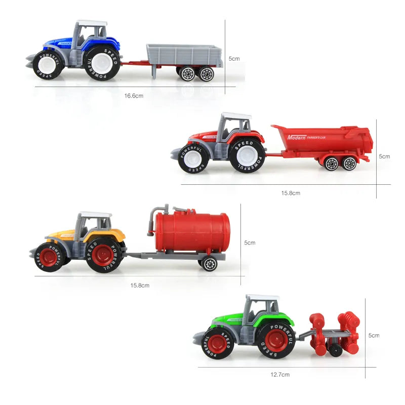 Alloy Engineering Car Model Tractor Toy Vehicles Farmer Vehicle Belt Boy Toy Car Model Gift for Children Kids Toys Model Car