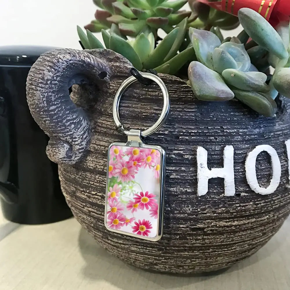 10/5pcs Sublimation Blanks Keychains Metal Round Key Rings for Heat Press Rectangle Round 2 Shape