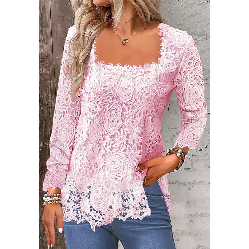 Tops Tees T-Shirts Fashion Clothes Vintage Shirts for Women Clothing Streetwear Lace Harajuku Casual Elegant Summer Spring