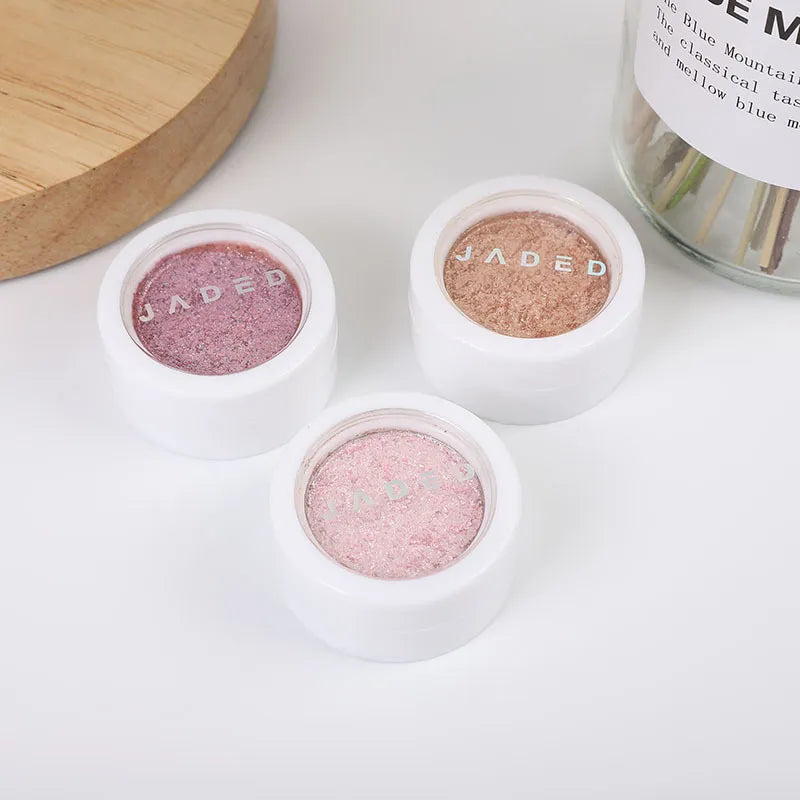3 Colors Diamond Eyeshadow Palette Potato Texture Pearlescent Glitter Monochrome Highlighter Brighten Shiny Eyes Makeup Cosmetic