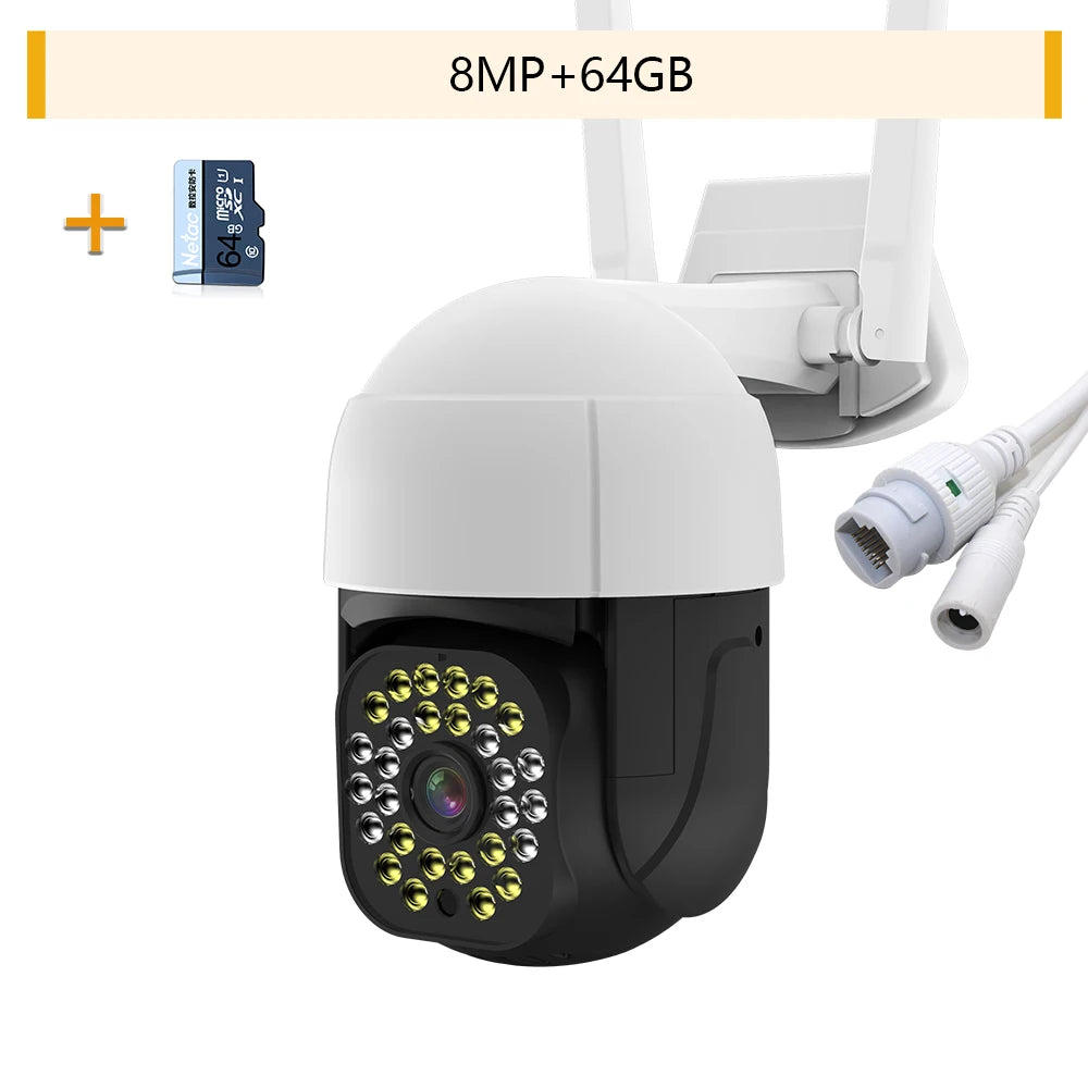 4K Auto tracking IP Camera Outdoor 5MP Night Vision Speed Dome CCTV Camera 8MP WIFI PTZ 1080P Home Security Video Surveillance
