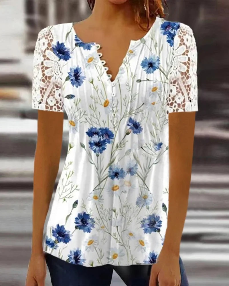 Shirts for Women Clothes Vintage Y2k Tops Spring Fashion T-shirts Casual Elegant Lace Autumn Women Clothing Spring Streetwear