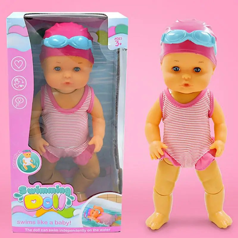 Swimming Dolls For Girls Waterproof Kids Toy Swimmer Doll Waterproof Electric Swim Doll Fun & Cute Motorized Swimming Doll For