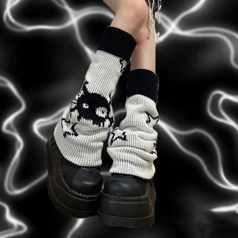 Autumn And Winter Spicy Girls Star Skeleton Elemental Leggings Show Thin Students Pile Up Socks And Wear Both Front And Back