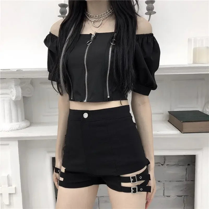 Sexy Woman Short Pants Coquette Black High Waist Shorts for Women Streetwear Jorts Aesthetic Elasticty Kpop Casual Hot Comfy XL
