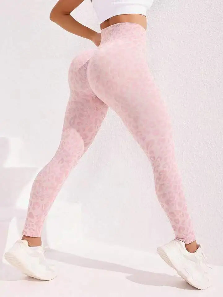 High Waist Sports Leggings Women Seamless Leopard Yoga Pants Sexy Hip Lift Trainning Fitness Outdoor Sports Tights for Women