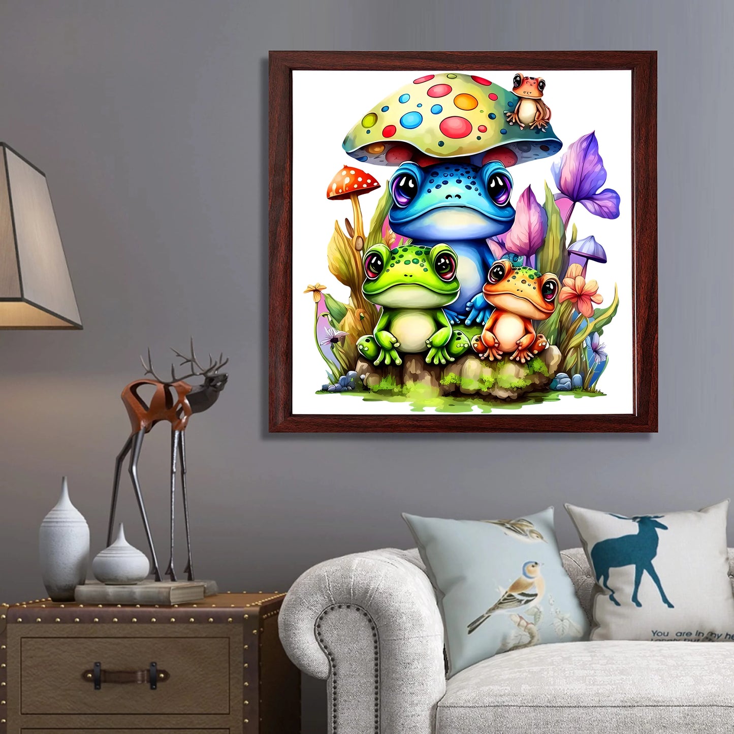 Frogs Wooden Puzzle for Jigsaw Lover, Uniquely Stress Relieves Toys, Christmas Birthday Gift Home Decor Family Games