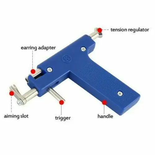 Professional Ear Piercing Gun Tool Set 98pcs Ear Studs Steel Ear Nose Navel Body Piercing Gun Unit Tool Kit Safety Pierce Tools